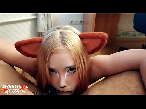❤️ Kitsune اس کے منہ میں ڈک اور سہ نگل مقعد فحش ❌